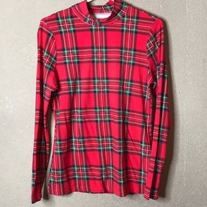 Long sleeve plaid print